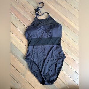 High neck Black Women's Swimsuit